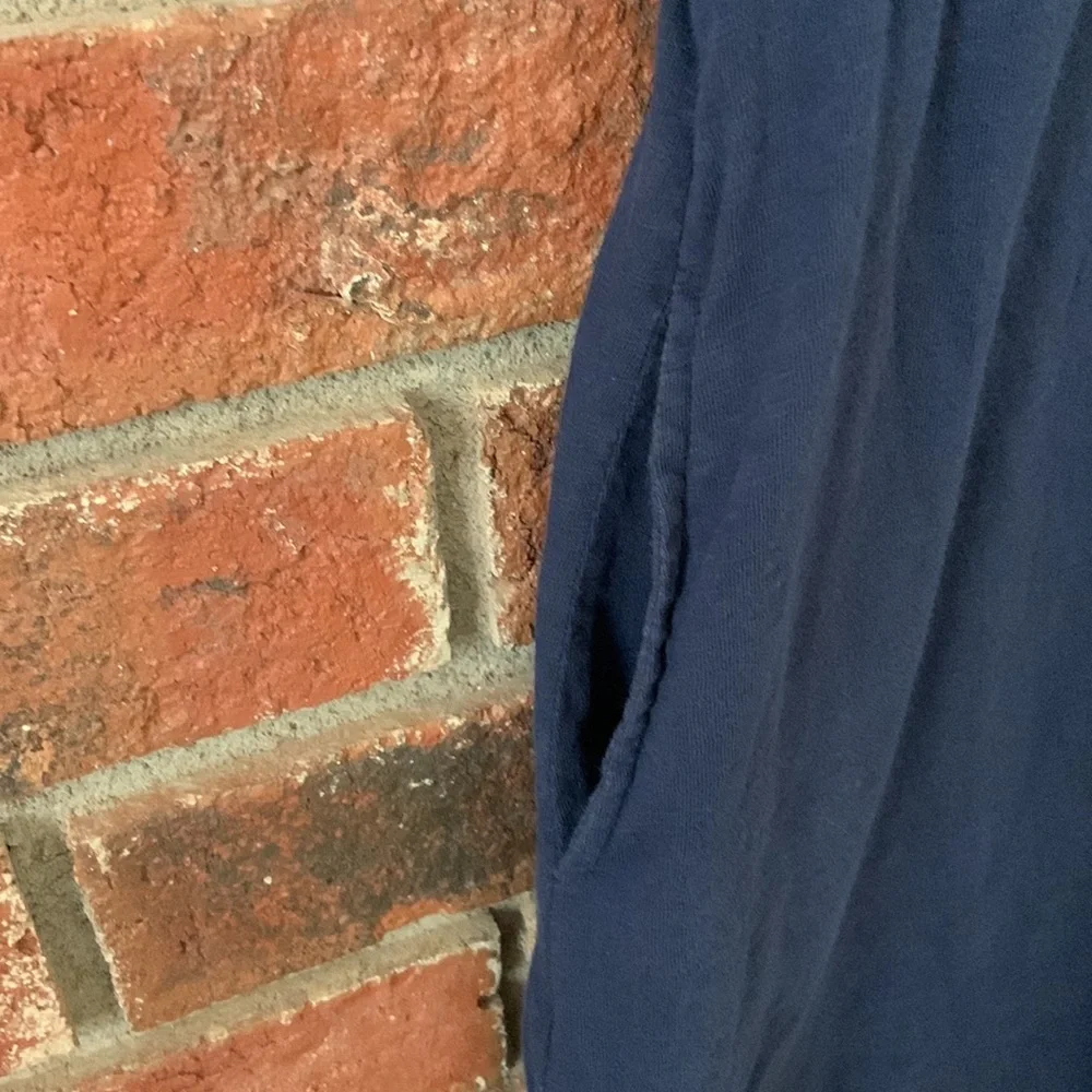 Boden Mya Navy Cotton V neck Casual Dress - Picture 6 of 8